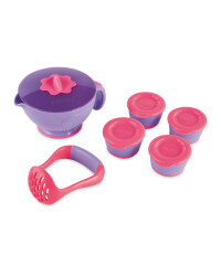 Nuby Steam 'N' Mash Freezer Set - Pink/Purple