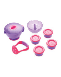Nuby Steam 'N' Mash Freezer Pot - Pink/Purple