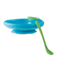 Nuby Warming Bowl - Aqua/Lime Green