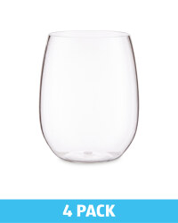 Outdoor Stemless Wine Glasses 4 Pack