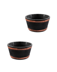 Oakwood Barrel Style Planter 2 Pack