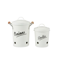Onion/Garlic Canister - Off White