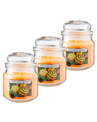 Orange Spice Glass Jar Candle 3 Pack