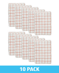 Orange Terry Tea Towels 10 Pack