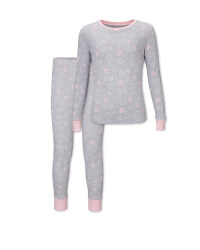 Kids' Organic Grey Heart Pyjamas