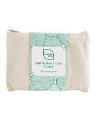 Organic Muslin Face Cloths 5 Pack