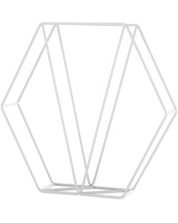 Hexagon Magazine Storage Rack - Grey