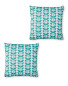 Outdoor Green Leaf Cushions 2 Pack