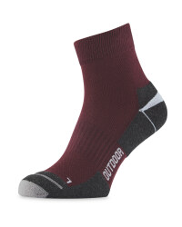 Red Nordic Hiking Socks 2 Pack