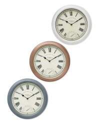 Outdoor Wall Clock & Thermometer