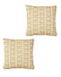 Outdoor Yellow Leaf Cushions 2 Pack