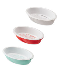 Oval Bakeware with Printed Recipes