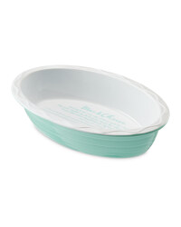 Oval Bakeware with Printed Recipes - Green