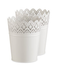 Large Oval Grey Flower Pot Bundle