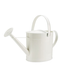 Oval Metal Watering Can 10L - White