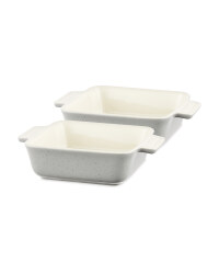 Light Grey Square Oven Dishes 2 Pack