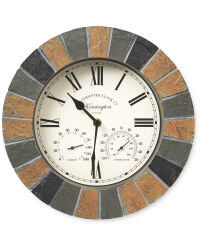 Slate Kensington Outdoor Wall Clock