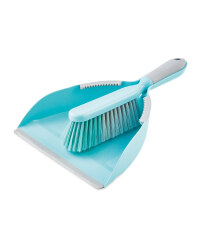 Teal & Grey Dustpan and Brush Set