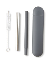 Grey Reusable Straw To Go