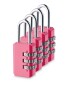 Combination Padlock 4-Pack - Pink