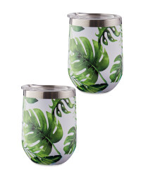 Palm Leaf Tumblers 2 Pack