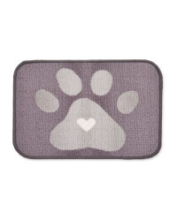 Paw Print Heart Washable Feeding Mat