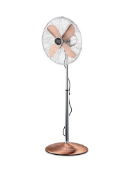 Chrome Pedestal Fan - Copper