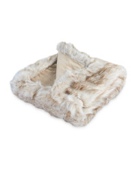 Pet Collection Faux Fur Pet Blanket - Brown 2 Tone