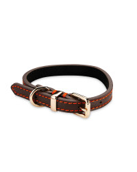Pet Collection Leather Collar - Dark Brown