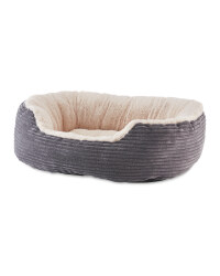 Pet Collection Oval Grey Pet Bed