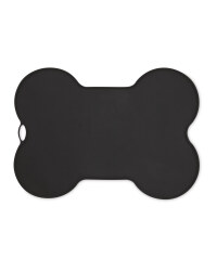 Bone Silicone Pet Feeding Mat - Black