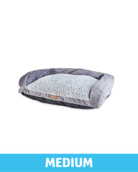 Pet Collection Medium Pet Soft Bed - Silver