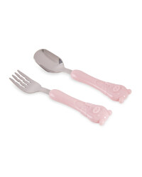 Pig Kids' Spoon And Fork Set