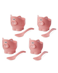 Pig Egg Cups & Spoons Bundle