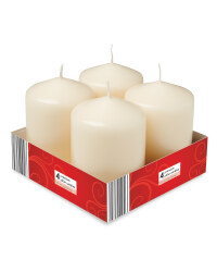 Pillar Candles 4 Pack - Cream