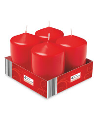 Pillar Candles 4 Pack - Red