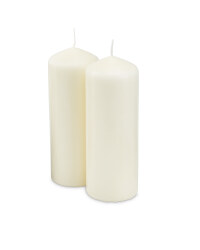 Pillar Candles Pack of 2 - Cream