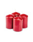 Pillar Candles Pack of 4 - Burgundy