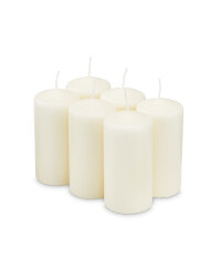 Pillar Candles Pack of 6 - Cream