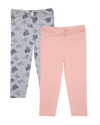 Pink & Grey Rabbit Leggings