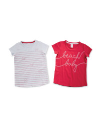 Pink and White Children's T-Shirts