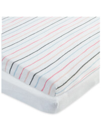 Pink Stripe Fitted Cot Sheet 2 Pack