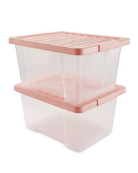 Pink 20L Storage Box 2 Pack