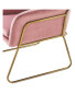 Metal Frame Pink Arm Chair