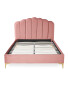 Pink Double Scalloped Bed