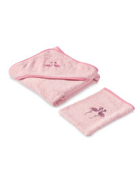 Pink Flamingo Hooded Baby Towel