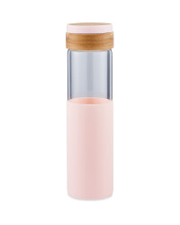 Pink Glass Bottle & Plastic Handle