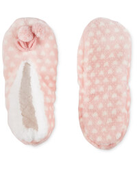 Avenue Pink Heart Slipper Socks