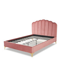 Pink King Size Scalloped Bed
