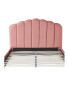 Pink King Size Scalloped Bed